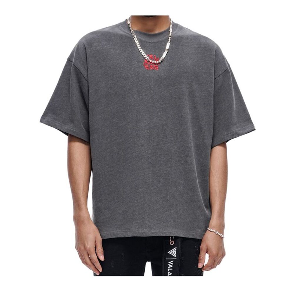 Valabasas Crew Neck T-Shirt Kaen Mens Grey VLVS-VT1-1091